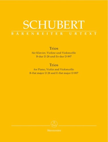 Franz Schubert: Trio fortepianowe B-dur D 28 oraz Trio fortepianowe Es-dur D 897 - nuty na skrzypce, wiolonczelę i fortepian