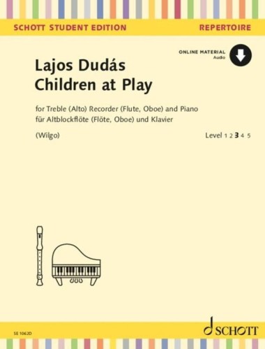 Lajos Dudas: Children at Play (+ audio online) - nuty na flet prosty lub poprzeczny lub obój i fortepian