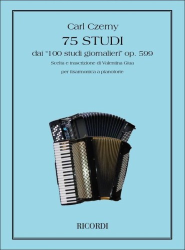 Carl Czerny: 75 Studi dal 100 studi giornalieri op. 599 - Valentina Giua - ćwiczenia i etiudy - nuty na akordeon