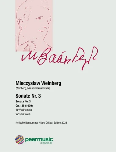 Mieczysław Wajnberg (Weinberg): Sonate nr 3 op. 126 fur Violine solo (1979) - sonata - nuty na skrzypce