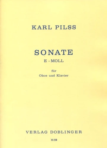 Karl Pilss: Sonate e-moll - Sonata - nuty na obój z fortepianem