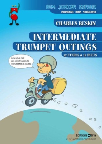 Charles Reskin: Intermediate Trumpet Outings - 12 Etudes & 12 Duets (+ audio online) - nuty na trąbkę i dwie trąbki