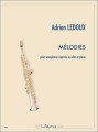 Adrien Ledoux: Melodies pour saxophone soprano ou alto et piano - nuty na saksofon sopranowy lub altowy i fortepian
