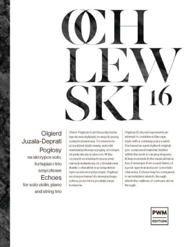 Olgierd Juzala-Deprati: Pogłosy na skrzypce solo, fortepian i trio smyczkowe - nuty na zespół instrumentalny