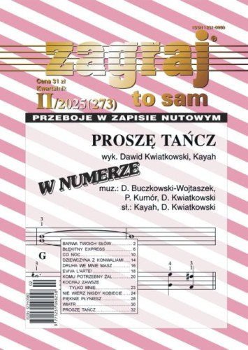 Zagraj to sam - nr II/2025 (273) - przeboje w zapisie nutowym - nuty na keyboard