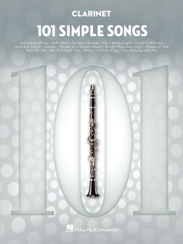 101 Simple Songs: Clarinet - proste piosenki - nuty na klarnet solo