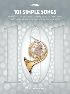 101 Simple Songs: Horn - proste piosenki - nuty na waltornię (róg) solo