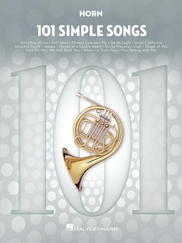101 Simple Songs: Horn - proste piosenki - nuty na waltornię (róg) solo
