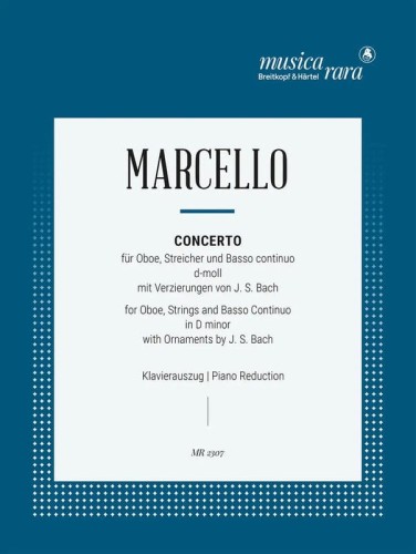 Alessandro Marcello: Concerto for Oboe, strings and basso continuo - koncert obojowy d-moll - nuty na obój i fortepian