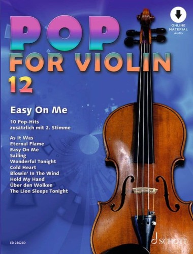 Pop For Violin 12 - Easy On Me (+ audio online) - 10 popowych przebojów - nuty na skrzypce solo lub dwoje skrzypiec - łatwe opracowanie