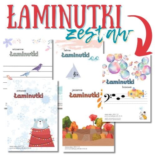 Łaminutki - ćwiczenia muzyczne dla dzieci - komplet 5 części