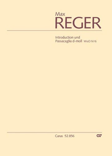 Max Reger: Introduction und Passacaglia d-moll WoO IV/6 - nuty na organy