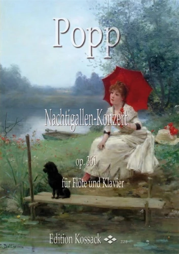 Wilhelm Popp: Nachtigallen - Konzert fur Flote und Klavier op. 361 - nuty na flet poprzeczny z fortepianem