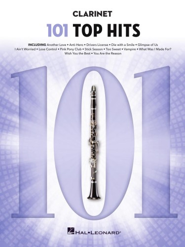 101 Top Hits: Clarinet - piosenki z list przebojów - nuty na klarnet solo