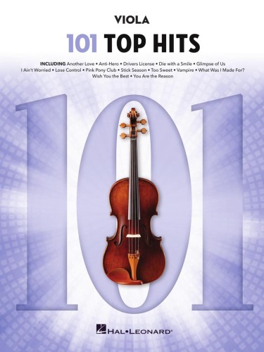 101 Top Hits: Viola - piosenki z list przebojów - nuty na altówkę solo