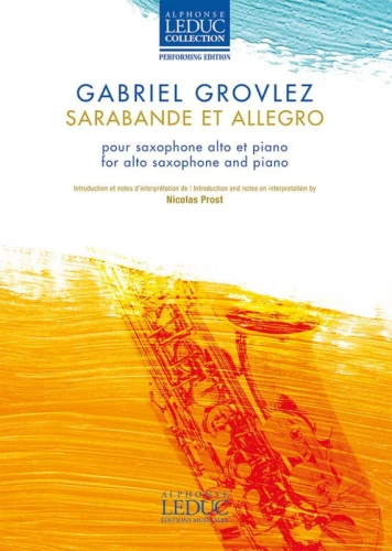 Gabriel Grovlez - Sarabande et Allegro - nuty na saksofon altowy z fortepianem