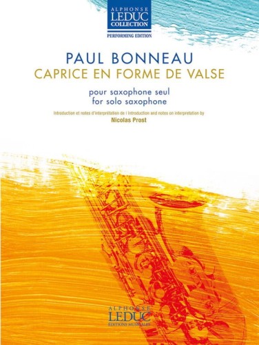 Paul Bonneau: Caprice en forme de Valse pour saxophone seul - nuty na saksofon