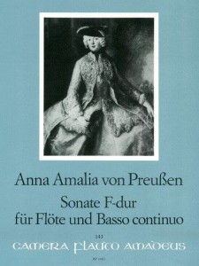 Anna Amalia von Preussen (Pruska): Sonate F-dur fur Flote und Basso continuo - Sonata fletowa - nuty na flet poprzeczny lub skrzypce i fortepian