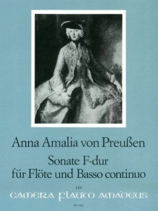 Anna Amalia von Preussen (Pruska): Sonate F-dur fur Flote und Basso continuo - Sonata fletowa - nuty na flet poprzeczny lub skrzypce i fortepian