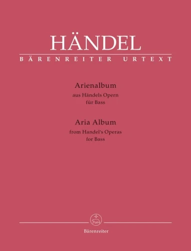 Georg Friedrich Handel: Aria Album for Bass from Handel's Operas - arie operowe na bas - nuty na głos z fortepianem