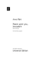 Arvo Part: Peace upon you Jerusalem - nuty na chór żeński SA a capella