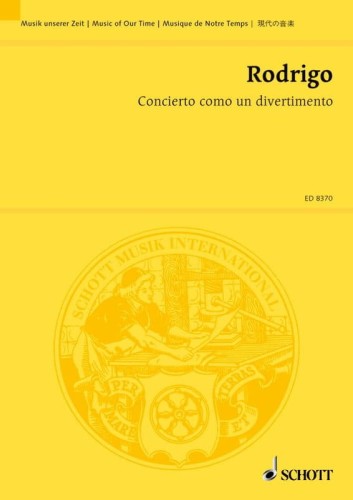 Joaquin Rodrigo: Concierto como un divertimento fur Violoncello und Orchester (Score) - partytura