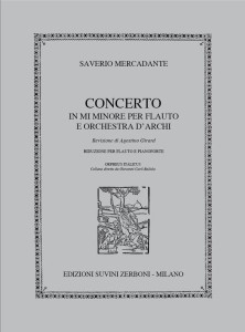 Saverio Mercadante: Concerto In Mi Minore per flauto e archestra d'archi - koncert fletowy nr 2 e-moll op. 57 - nuty na flet poprzeczny z fortepianem