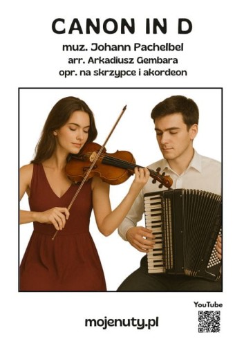 Canon in D - skrzypce i akordeon - Johann Pachelbel - nuty na skrzypce i akordeon