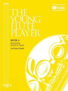 Karen North: The Young Flute Player Book 4 (+ audio online) - szkoła gry na flecie poprzecznym - duety i tria część 1