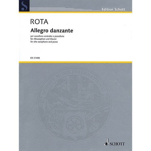Nino Rota - Allegro danzante - nuty na saksofon altowy z fortepianem