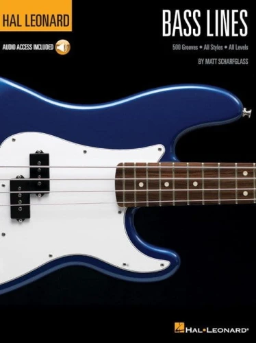 Hal Leonard Bass Method: Bass Lines (+ audio online) - Matt Scharfglass, Philip Glass - nuty na gitarę basową