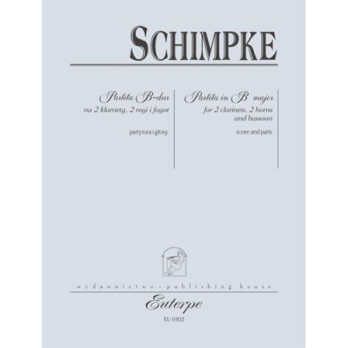 Partita B-dur na dwa klarnety, dwa rogi i fagot - nuty na klarnet, róg i fagot - Christoph Schimpke