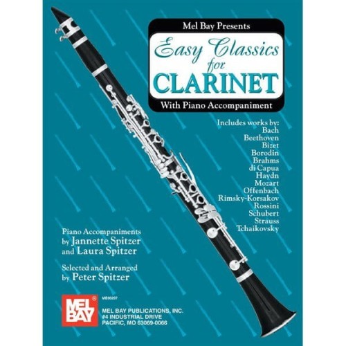 Easy Classics for Clarinet With Piano Accompaniment - Peter Spitzer - nuty na klarnet z fortepianem