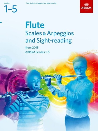 Flute Scales & Arpeggios and Sight-Reading, ABRSM Grades 1-5 from 2018 - gamy, pasaże i ćwiczenia z czytania nut na flet poprzeczny