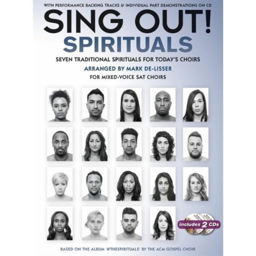Sing Out! The Spirituals (+ 2 płyty CD) - nuty na chór SAT z fortepianem