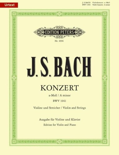 Jan Sebastian Bach - Konzert a-Moll BWV 1041 - koncert skrzypcowy nr 1 - nuty na skrzypce i fortepian