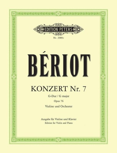 Charles Auguste de Bériot: Konzert Nr. 7 G-dur op. 76 fur Violine und Orchester - VII koncert skrzypcowy - nuty na skrzypce i fortepian