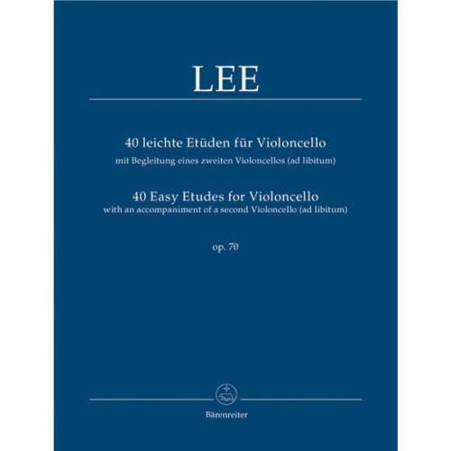 40 Easy Etudes for Violoncello op. 70 - Sebastian Lee - etiudy na wiolonczelę z akompaniamentem drugiej wiolonczeli - Lee
