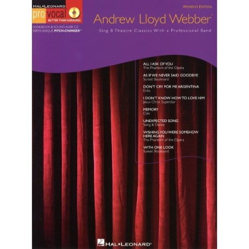 Pro Vocal Women's Edition Volume 10 - Andrew Lloyd Webber - nuty na głos z tekstem i akordami gitarowymi (+ płyta CD)