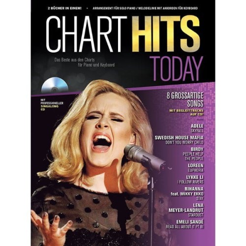 Chart Hits Today - Das Beste Aus Den Charts Für Piano Und Keyboard (Volume 2) - nuty na fortepian (+ płyta CD)