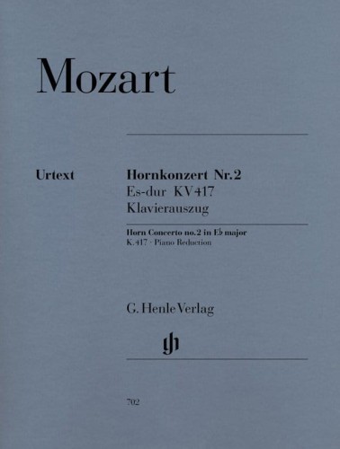 Wolfgang Amadeus Mozart: Horn Concerto no. 2 E flat major KV 417 - koncert waltorniowy - nuty na waltornię (róg) z fortepianem