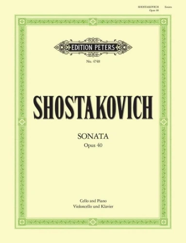 Dmitrij Szostakowicz: Sonata d-Moll op. 40 for Cello and Piano - nuty na wiolonczelę z fortepianem