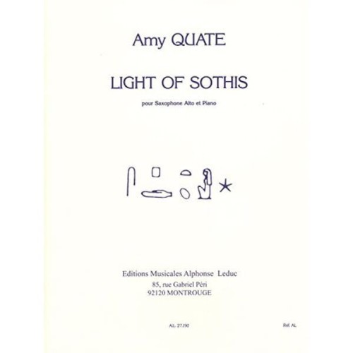 Amy Quate - Light of Sothis - nuty na saksofon altowy z fortepianem