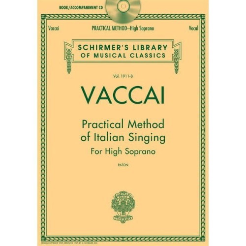 Nicola Vaccai: Practical Method Of Italian Singing - For High Soprano - praktyczna metoda śpiewu włoskiego - głos wysoki (+ audio online)