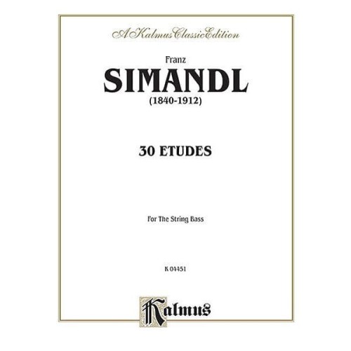 Franz Simandl - 30 Etudes for the String Bass - nuty na kontrabas