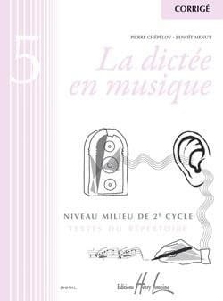 Benoît Menut, Pierre Chepelov: La dictee en musique 5 - milieu du 2eme cycle - dyktanda muzyczne - rozwiązania