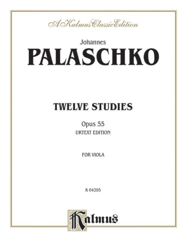Johannes Palaschko - Twelve Studies op. 55 for viola - nuty na altówkę