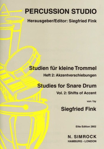 Siegfried Fink: Studien fur kleine trommel 2 - Studies for Snare Drum 2 - nuty na werbel