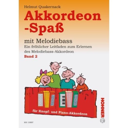 Quakernack: Akkordeon Spas mit Melodiebass 2 - Fun Accordion - Helmut Quakernack - podręcznik do nauki gry na akordeonie 2