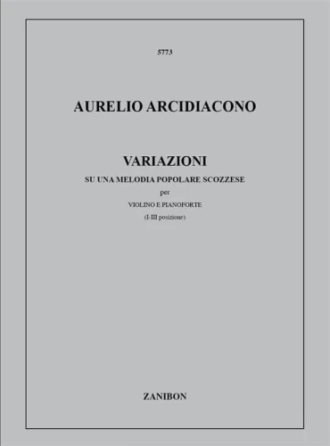 Aurelio Arcidiacono: Variazioni su una melodia popolare scozzese - nuty na skrzypce i fortepian